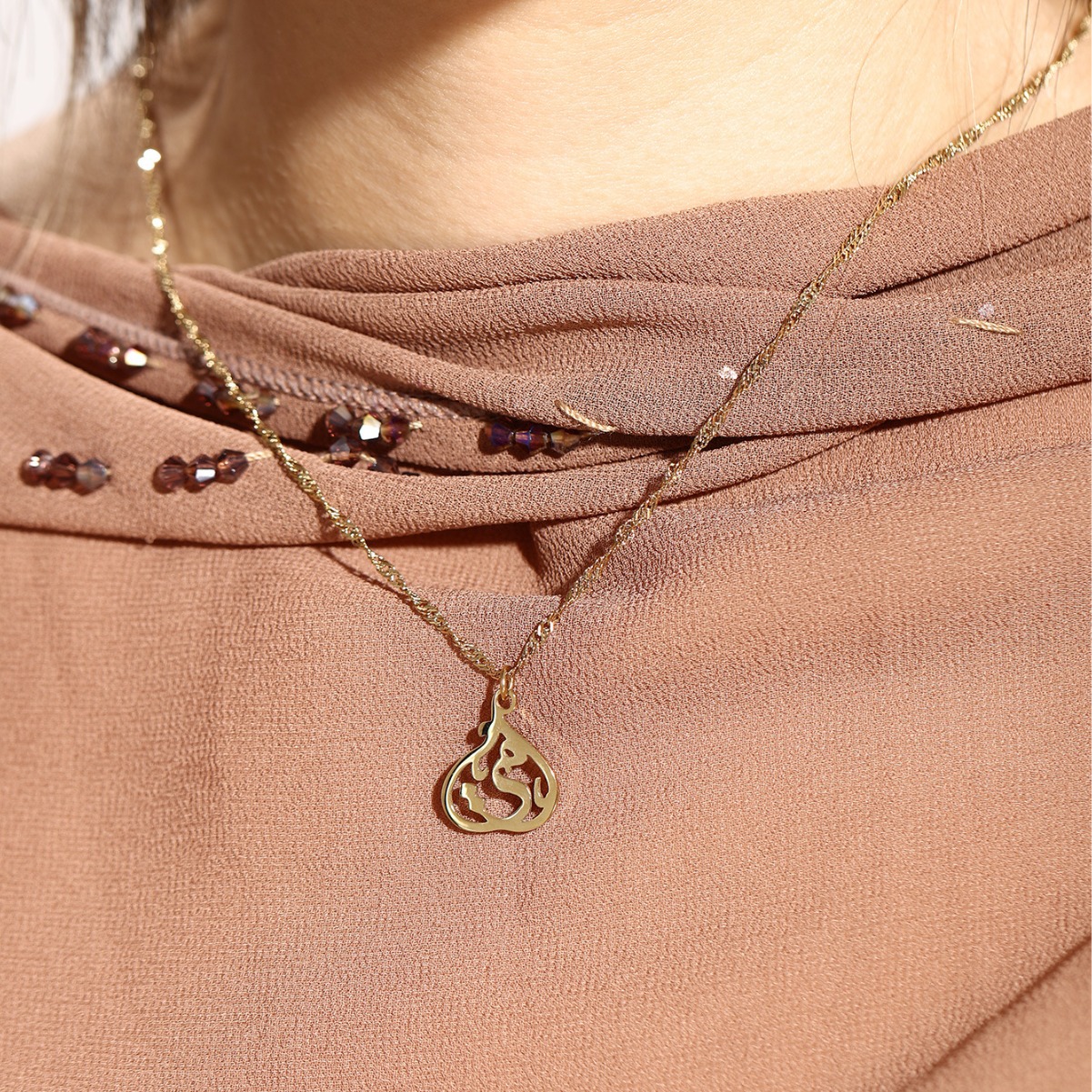 Joyas xuping collar de acero inoxidable en forma de corazón árabe joyas transfronterizas de moda de Oriente Medio mujeres colgantes de amor