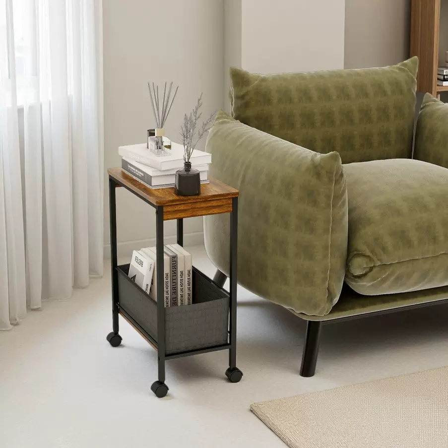 跨境沙发窄边几茶几家用客厅卧室床头柜厨房过道储物置物架