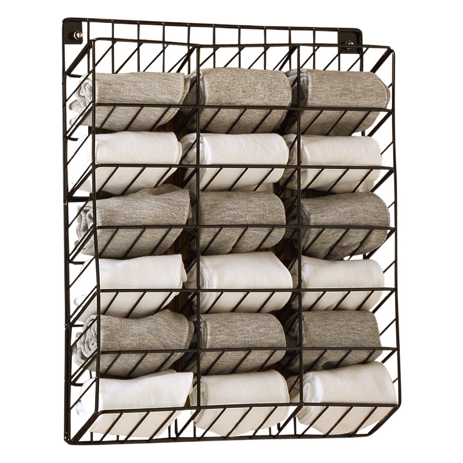 Venta caliente transfronteriza bolsa colgante de almacenamiento de ropa interior armario de pared sin perforaciones ropa interior de pared calcetines guardarropa