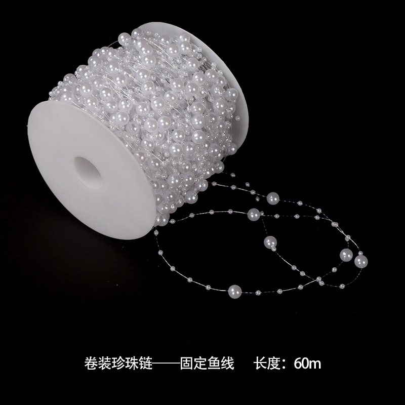 Tang de qixi ramo de perlas decorativas material DIY fijo decoraciones florales cadena de perlas