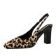 8320 leopard print square toe thick heel high-heeled shoes for women, versatile and easy to wear, with a French minimalist style toe closure and a back empty single shoe