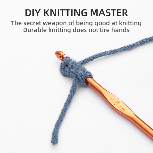 Manufacturer color aluminum oxide crochet hook diy woolen knitting tools metal crochet hook single head crochet hook aluminum crochet hook wholesale