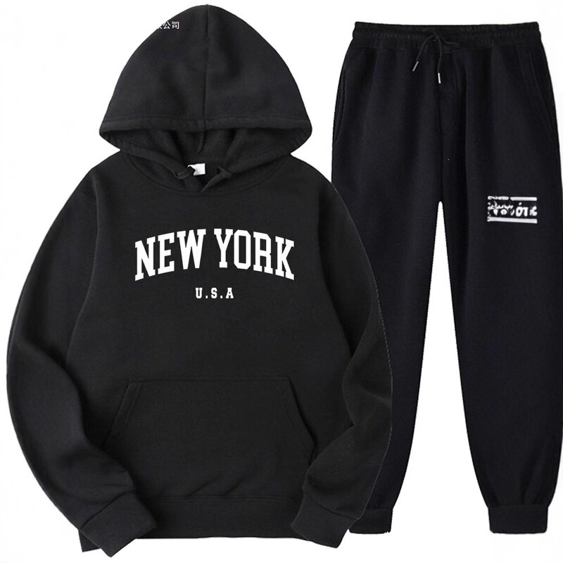 Factory direct sale printed sweatshirt set for men and women, fashionable letter print casual loose sports sweatshirt wholesale Factory direct sale printed sweatshirt set for men and women, fashionable letter print casual loose sports sweatshirt wholesale
