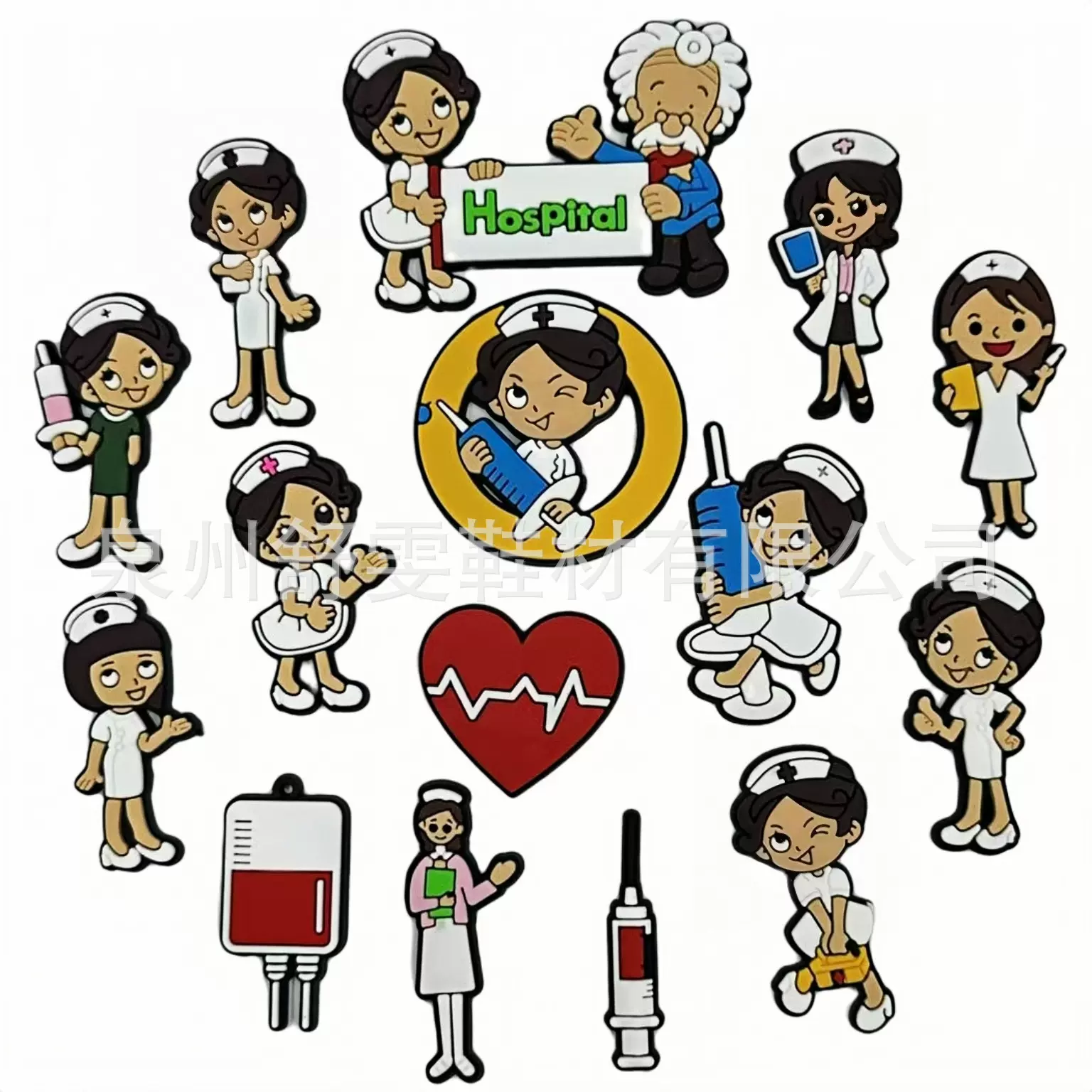 新品护士系列洞洞鞋鞋花鞋扣洞洞鞋花园鞋配件扣装饰扣鞋花批发跨