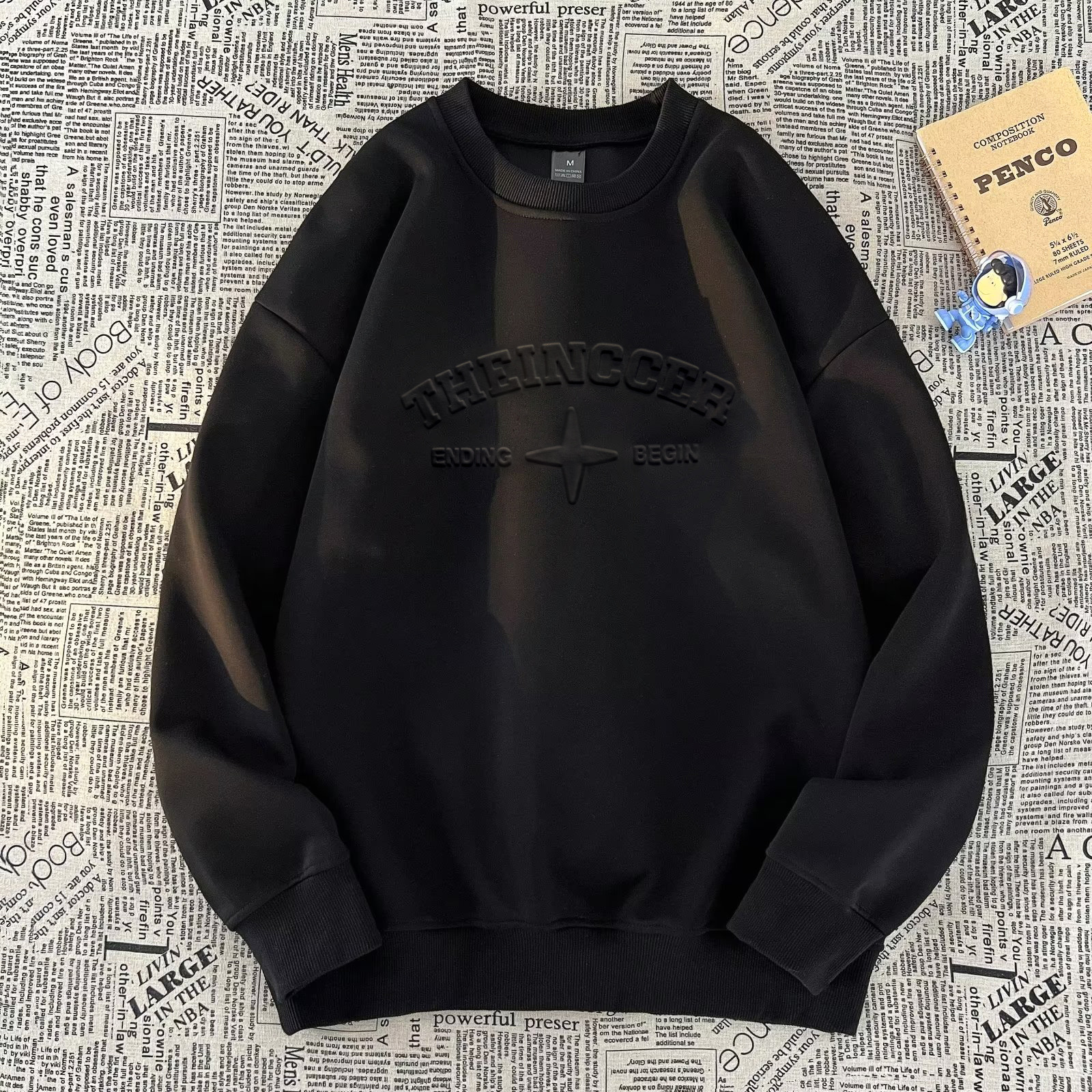 Herrenbekleidung High Street Fashion Marke 3D Stahl gedruckt geprägte Buchstaben Retro Casual Tops_voghion.com