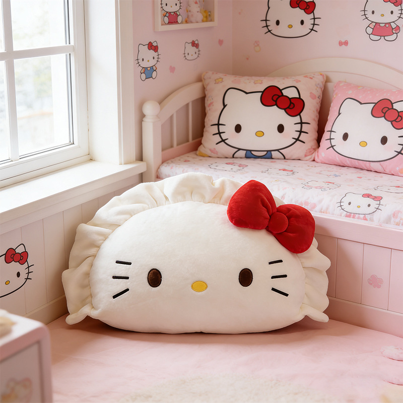 Hello Kitty plush toy dumpling pillow, cute large sofa cushion, student dormitory bed cushion