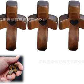 独立站新品Cross My Heart | Encouragement Gift木制十字架礼物