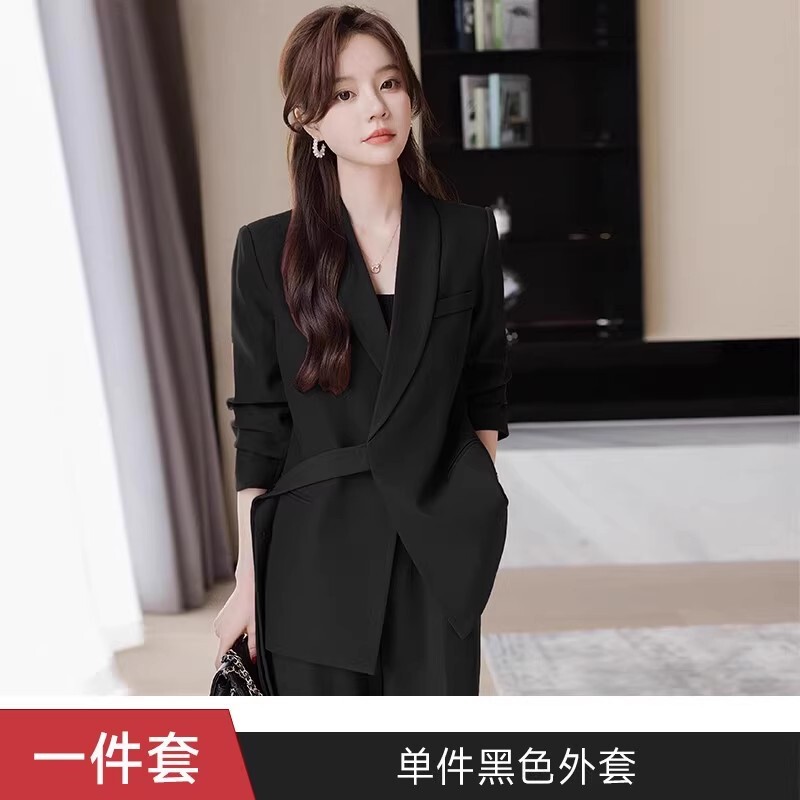 黑色西装套装女高级感2025新款气质女士职场西服职业面试正装外套|undefined