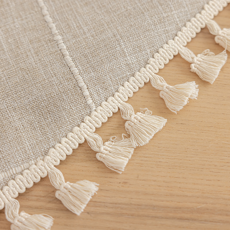 Mantel redondo personalizado transfronterizo, impermeable y a prueba de polvo, mantel de mesa jacquard, resistente al desgaste y antideslizante, procesamiento de mantel de mesa redonda al por mayor