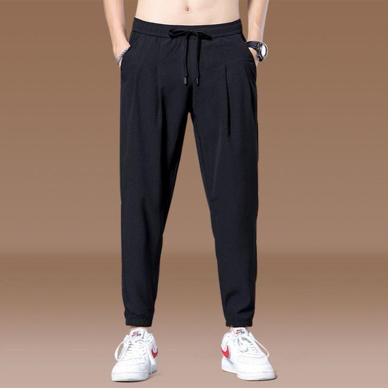 Summer Long Pants Men's Casual Pants Spring and Summer Loose Straight Leg Korean Sports Pants Men's Wear