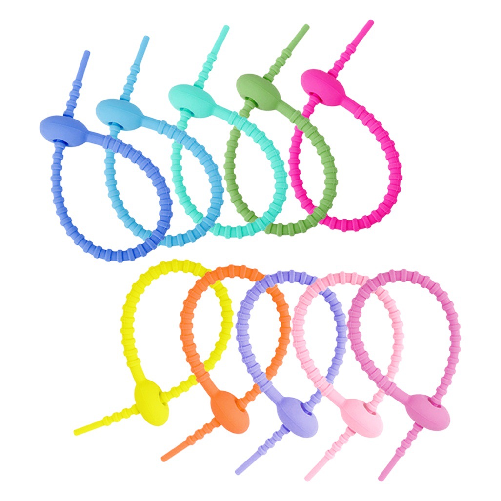 Cinta de silicona de color caramelo DIY llavero ropa bolsa de joyería accesorios cordón cable de datos de almacenamiento bobinadora