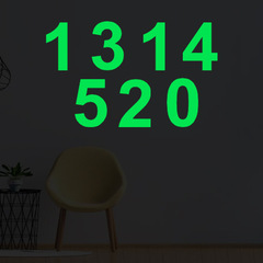 外貿夜光數字發光牆貼兒童房幼兒園牆壁布置文字自粘熒光貼紙批發