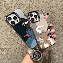 新款TomJerry苹果17promax手机壳iPhone16情侣15/13/12彩银保护套