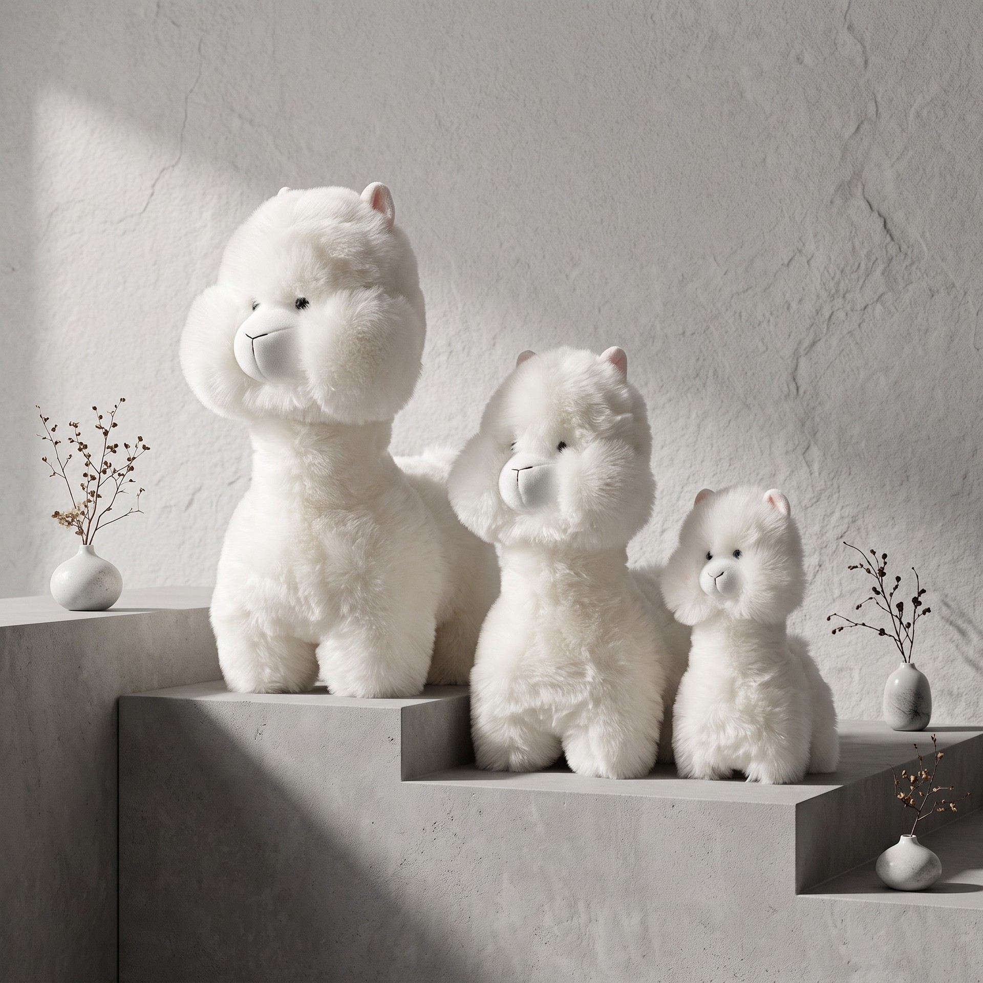 Cute white alpaca plush toy pillow, children's gift, healing toy for girls
