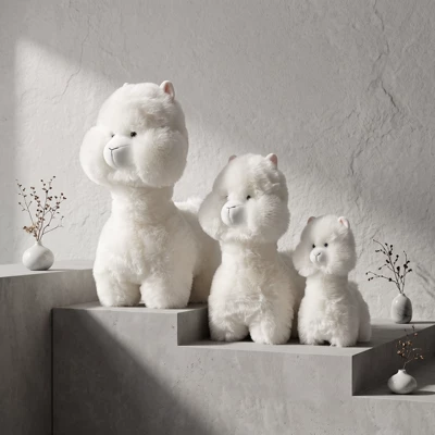 Cute white alpaca: Oyuncaq yastıqlar