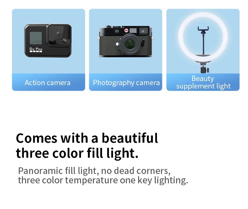 K29 Telefoon Bluetooth Afstandsbediening Statief Selfie Stick Vierassige Handheld Stabilisator Live Streaming Vloerstatief 2,15 m_voghion.com