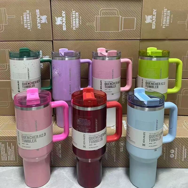 新品跨境史丹利stanley40oz手柄车载汽车冰霸保温杯渐变联名款|undefined