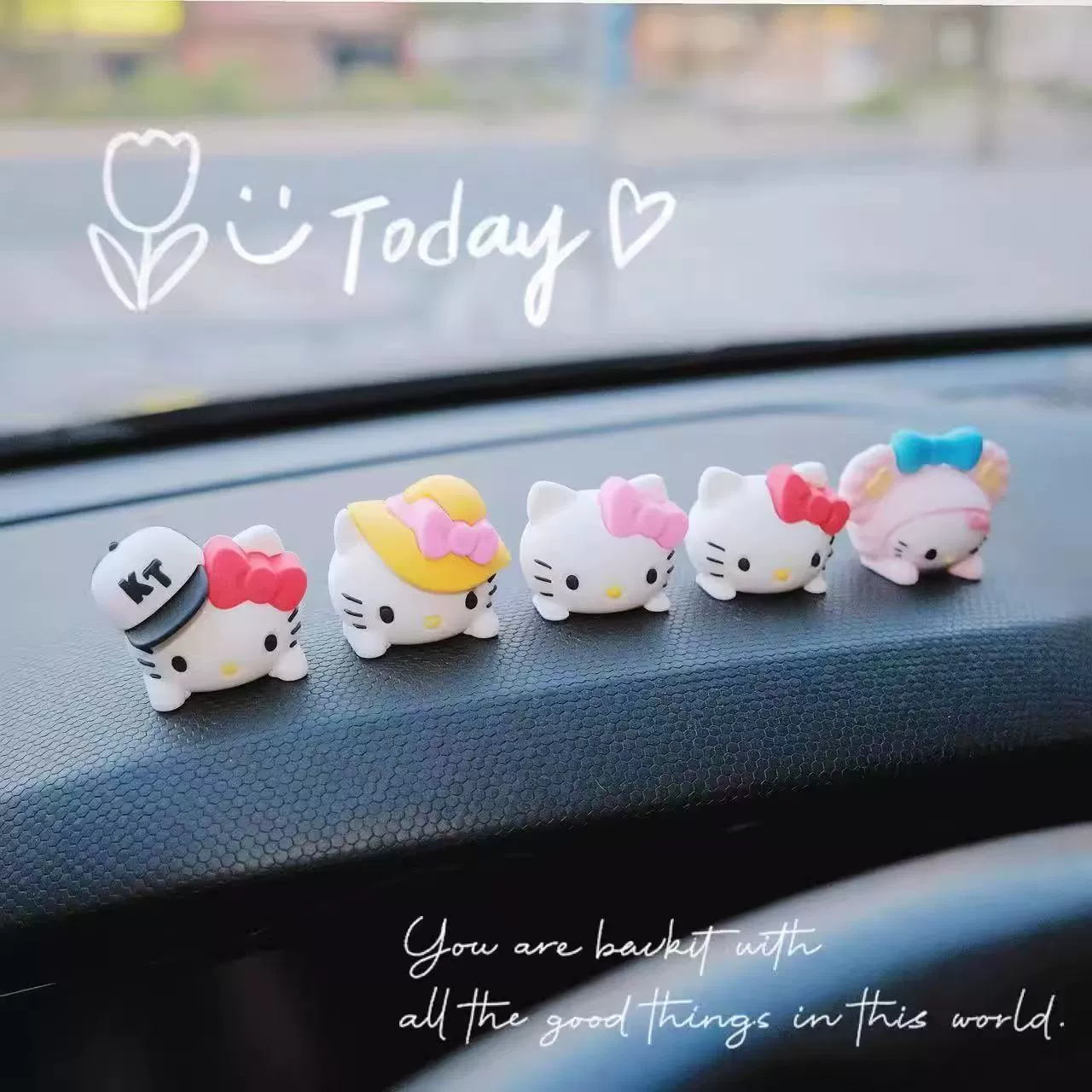 Автомобильные украшения, мультяшные аксессуары, милый электромобиль THELLOKITTY, украшение для мотоцикла Yadi № 9