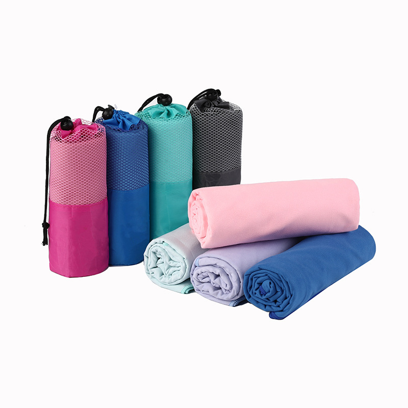 Spot Multi-Color Microfiber Double-Sided Velvet Beach Towel Fitness Swimming Outdoor Quick-Drying Towel Absorbent Beach Towel