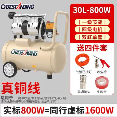 220V Mini Small Oil-Free | Hava kompressorları - copper-wire-800w-30lgift-package