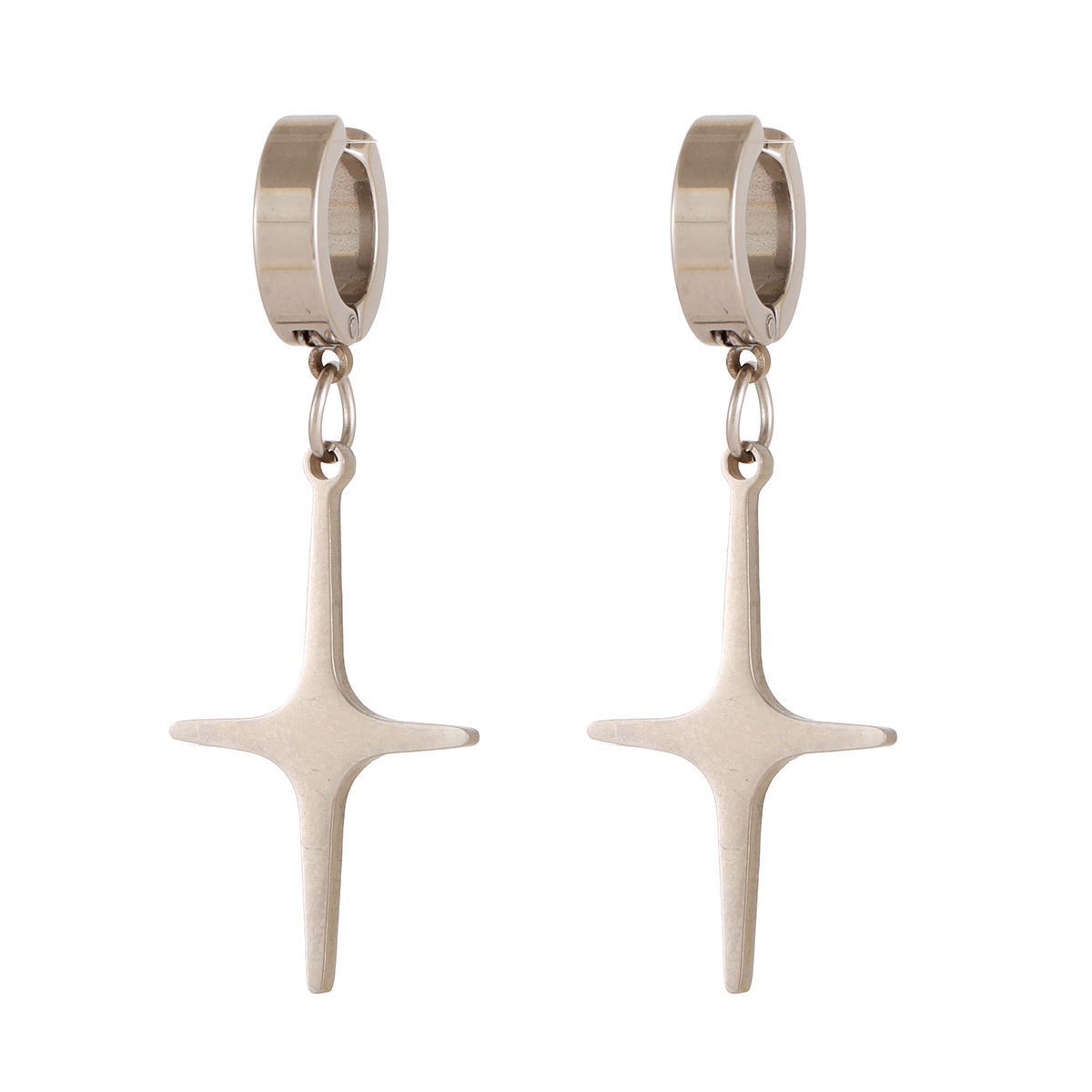 4g Weight 304 Stainless Steel Ear Needle Material Earrings Classification 1 Piece, 1 Pair Quantity Street Occasion 304 Stainless Steel Material Cross Pattern Unisex Gender Casual Style Handmade Craft Casual Cross Stainless Steel Plating Ear Clips 1 Piece 1 Pair 15