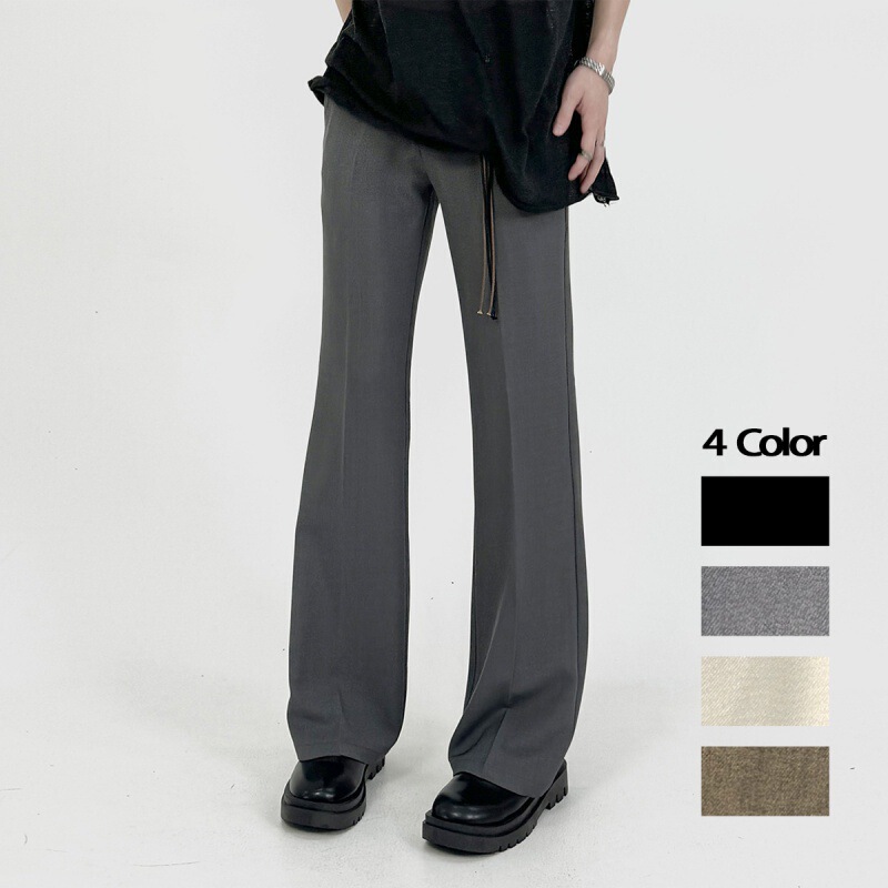 4-Color High-End Slim Fit Cleanfit Pants Men's Straight Drape Trousers American Suit Casual Pants