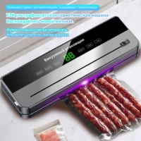 Вакуумный запаиватель для упаковки продуктов, полностью автоматическая домашняя мини-машина для упаковки пищевых продуктов, пластиковый запайщик, нож для отрезки пленки