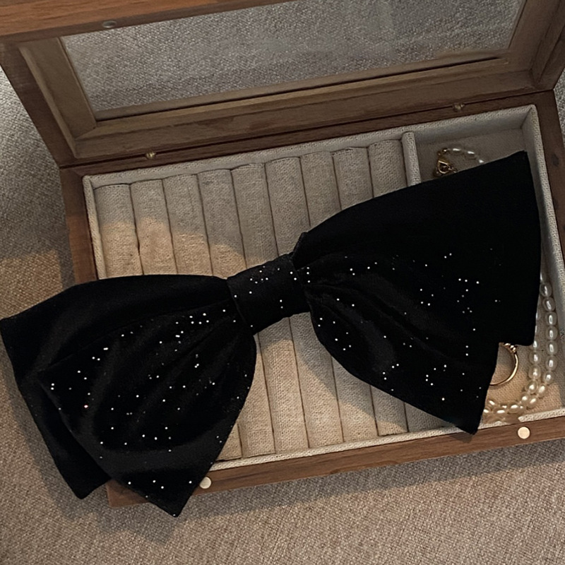 Francese retrò sottile flash oversize grasso velluto intestino crasso anello fiocco forcina molla fermaglio copricapo autunno e inverno nuovi accessori per capelli_voghion.com