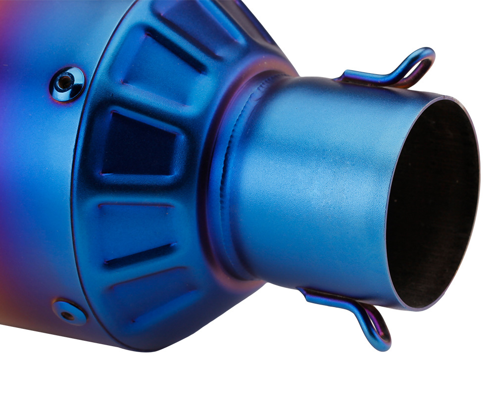 Motorcycle modification sports car sound accessories skybomb stainless steel semi-blue motorcycle exhaust pipe muffler chimney