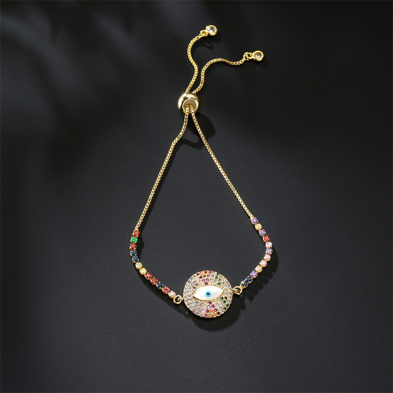 Fashion Eye Copper Bracelets Plating Zircon Copper Bracelets