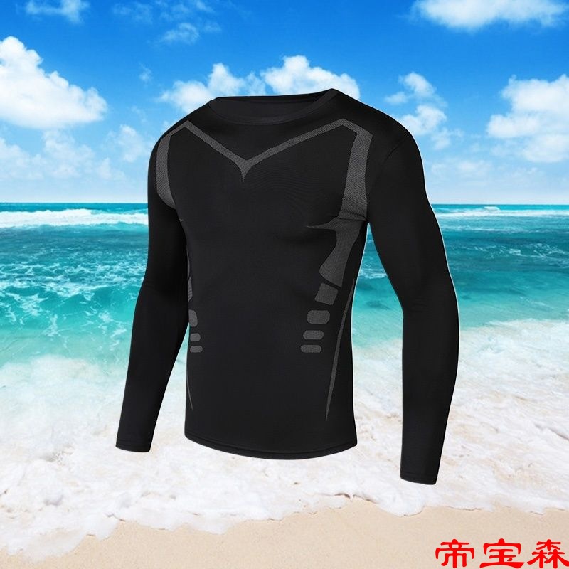 Swimsuit Sunscreen Swimming Long sleeve jacket man Awkward whole body Wetsuit Men's Swimwear suit Hot springs