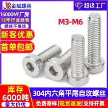 304不锈钢螺丝大全m6内六角螺丝薄圆柱头螺丝 DIN7984 螺栓m4螺丝