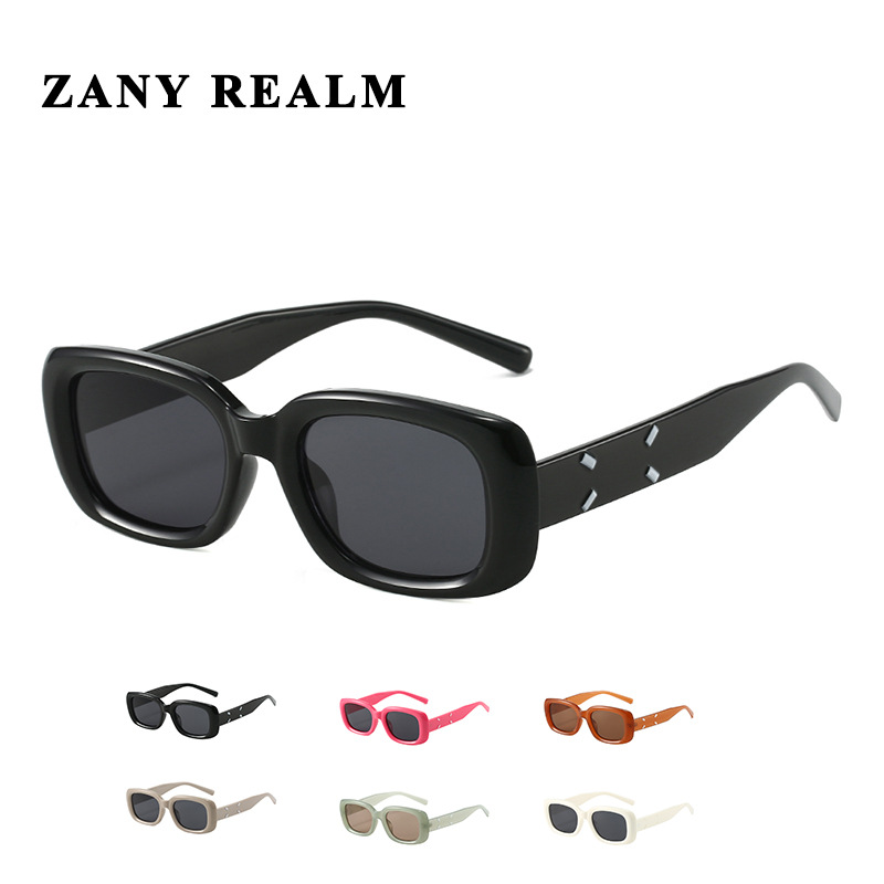 Xiaohongshu mismo estilo personalidad gafas de sol de montura pequeña gafas de sol de moda hip-hop nuevo color caramelo street shooting versión coreana al por mayor