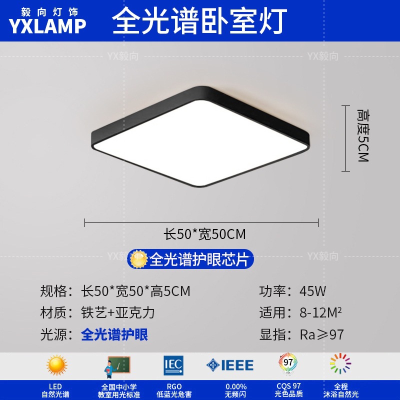 Italiano minimalista luces de sala de estar de alto nivel rectangular atmósfera doméstica diseñador de hielo grietas pasillo dormitorio luz de techo