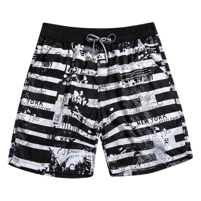 Nueva fábrica directa de secado rápido pantalones de playa hombres sueltos más tamaño pareja playa vacaciones pantalones cortos de natación