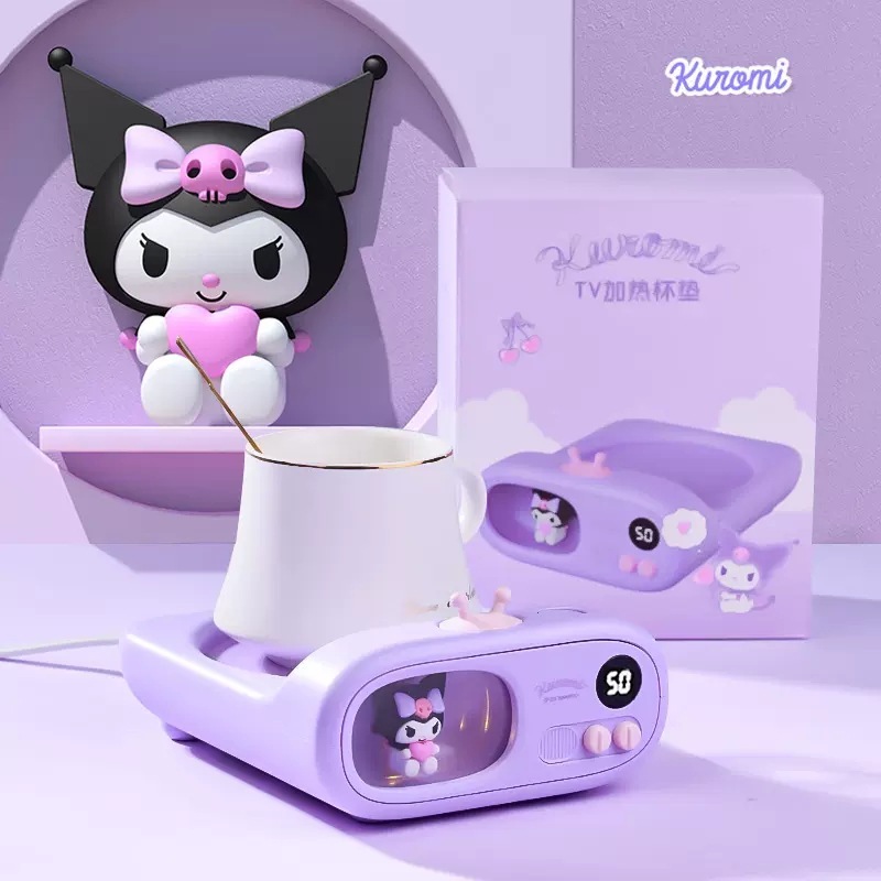 サンリオかわいいペットウォーマーコースターホームオフィス恒温加熱スマートコースターホットミルク3段階温度調整|undefined