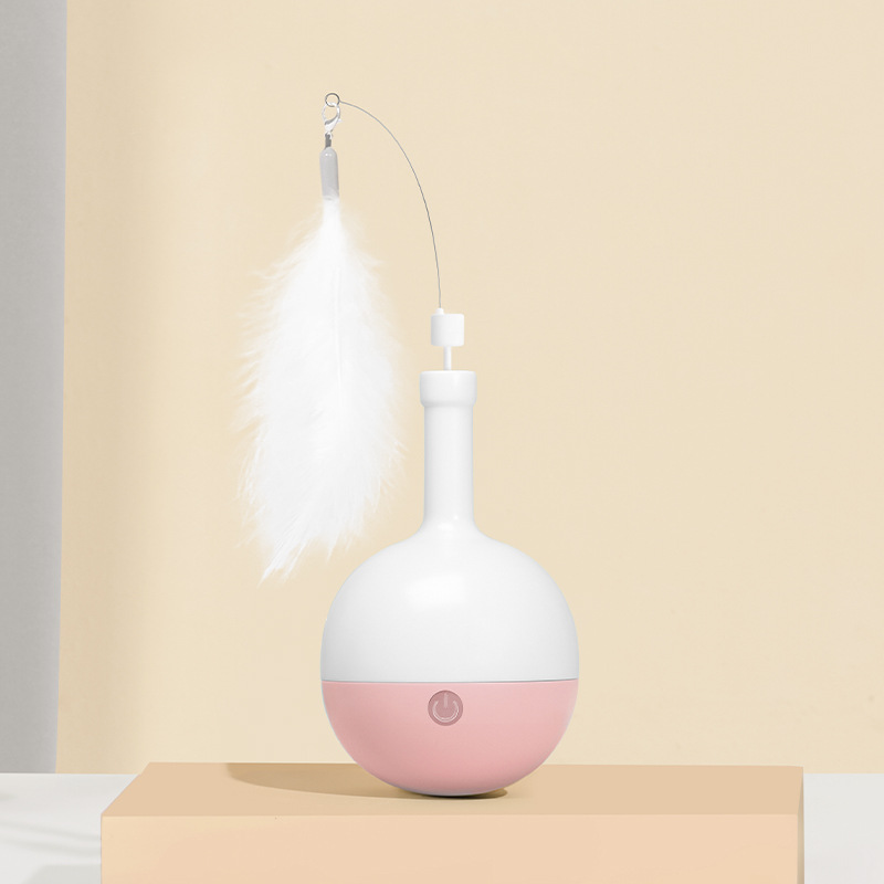 Botella de vino simple gato juguete resistente a los mordiscos gato divertido palo gato comida eléctrica Bola divertido gato vaso gatito aliviar congestionado juguete