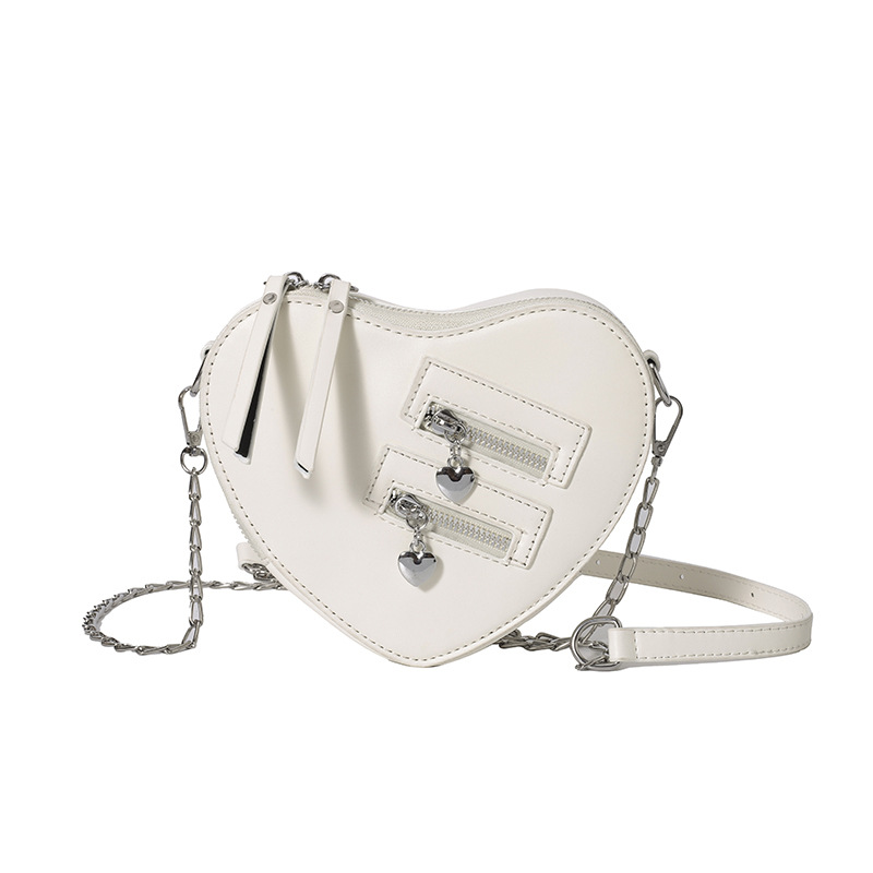 Bolso de cadena de diseño de nicho 2025 verano nuevo bolso femenino personalidad estilo motocicleta bolso de hombro moda amor bolso de mensajero