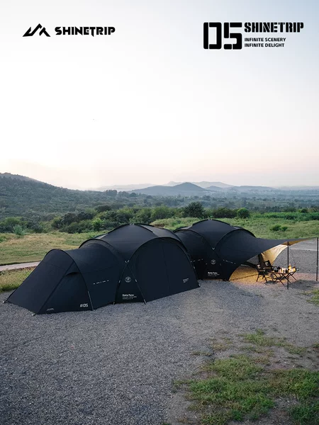 Shanqu Outdoor 05 Series Round Dome Canopy Multi-Person Waterproof Sunscreen Camping Extra Large Cloth Net Dome Set