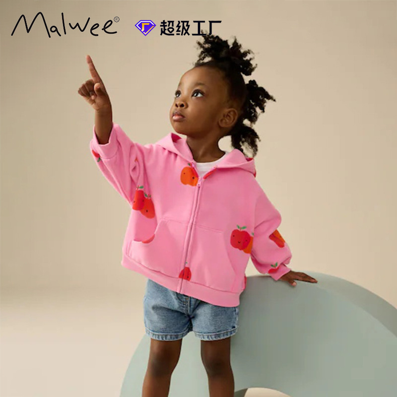 Cross-Border Mlawee Girls Sweatshirt Jacket Autumn and Winter New Hooded Zipper Shirt Long-Sleeved Cute Little Girl Autumn Cardigan Cross-Border Mlawee Girls Sweatshirt Jacket Autumn and Winter New Hooded Zipper Shirt Long-Sleeved Cute Little Girl Autumn Cardigan
