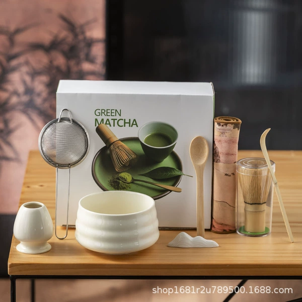 Yellow matcha, set
