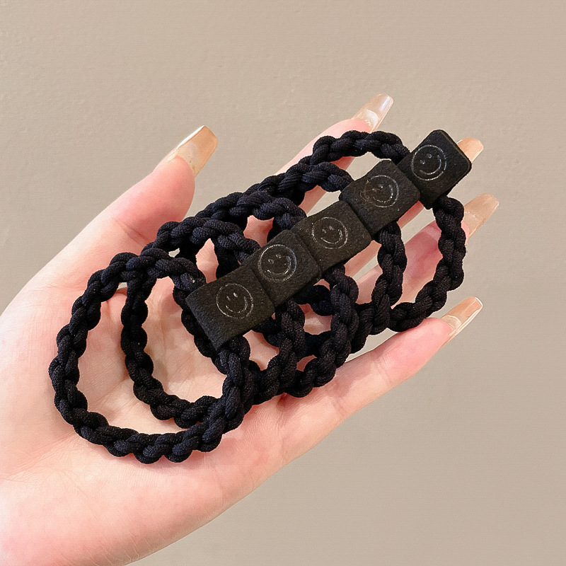 Alta elasticidad y durabilidad como correa de goma para mujeres, color curry simple, cuerda de cabello de cola de caballo alta, anillo de cabello sin heridas de alta calidad