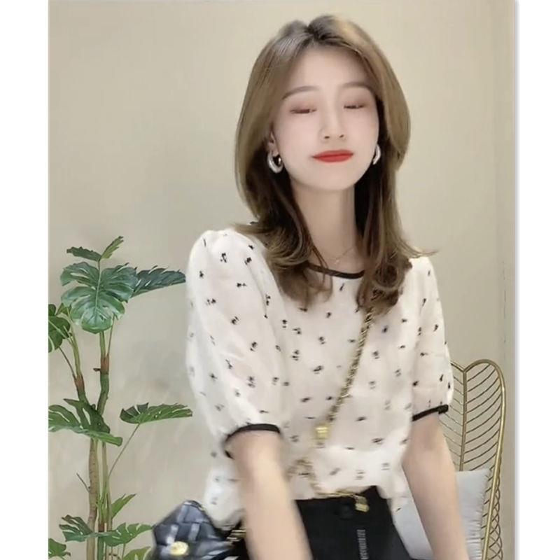 Shiffon summer elegant short sleeve T-shirt