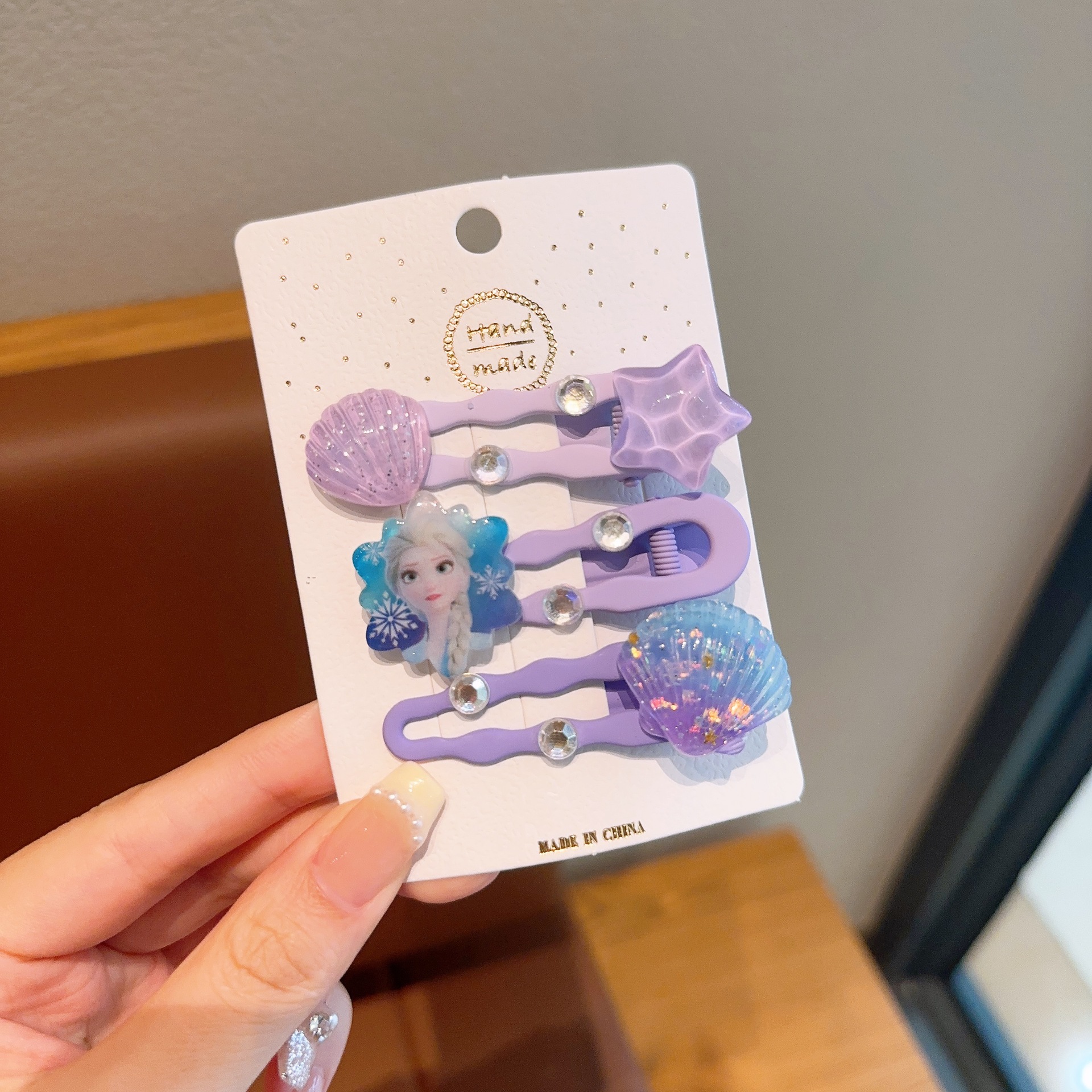 Nueva princesa Aisha clip de pelo para niños clip de pelo helado y nieve clips de pelo para niñas princesa viento lindos joyas para el pelo