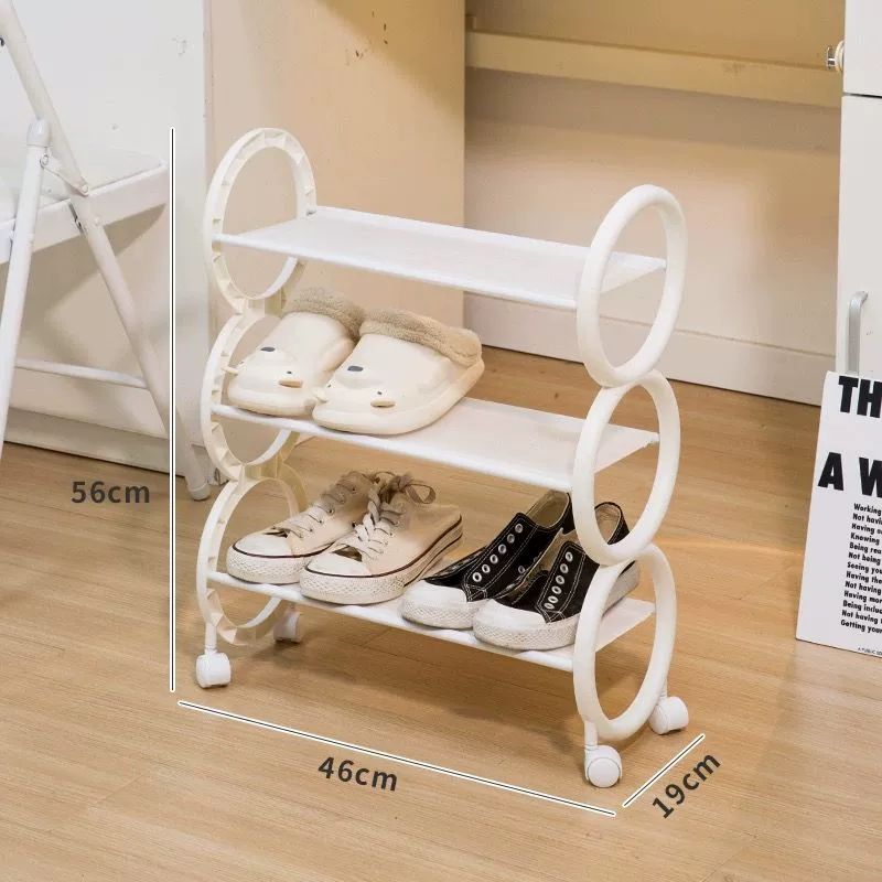 Multi‑tier shoe rack, compact versatile shoe organizer, 3–4 layers, white or black