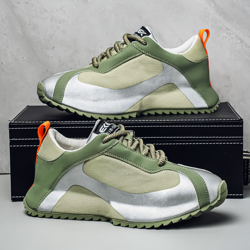 2025 primavera y verano nueva moda todo-fósforo zapatos casuales cómodos Douyin net rojo el mismo estilo Forrest Gump zapatos deportivos para hombres