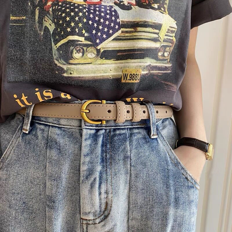 Retro Cowhide Belt For Women, Simple And Versatile Leather Belt_voghion.com