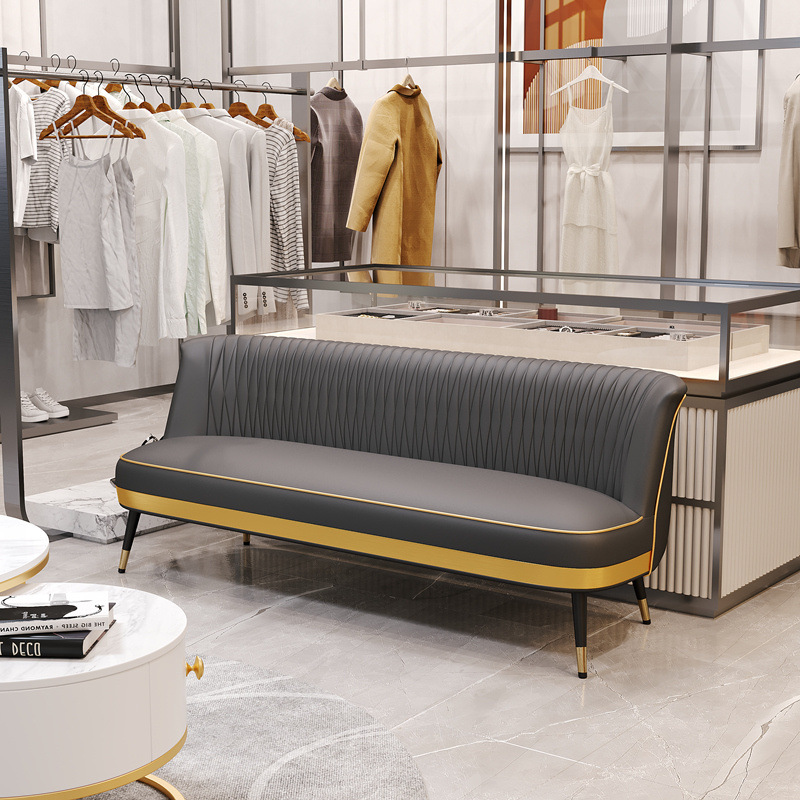 Sofá pequeño lujoso nórdico minimalista tienda de ropa de dormitorio red red doble sofá de tres personas salón salón sala de espera silla