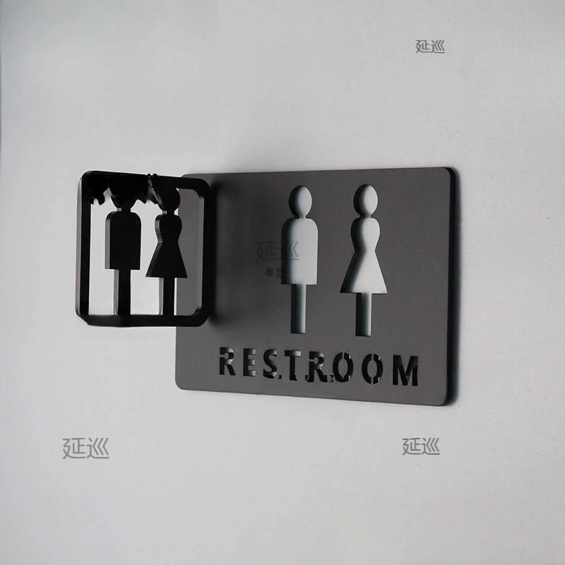 Оптовые таблички для туалетов для мужчин и женщин, креативные таблички для туалетов, вывески, боковые таблички