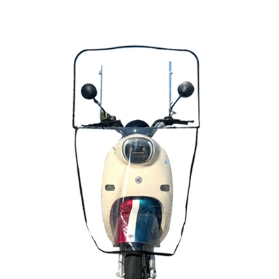 Motorcycle front windshield: enlarged widened universal windshield